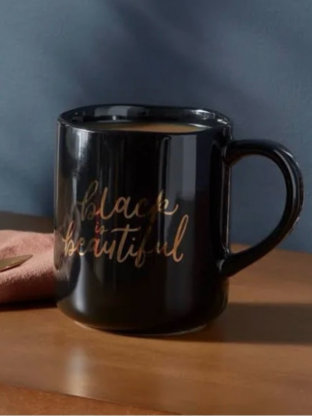 Opalhouse “Black Is  Beautiful” Mug with Gold Script - 16oz - Picture 2 of 4